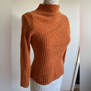 Orange wool-blend sweater